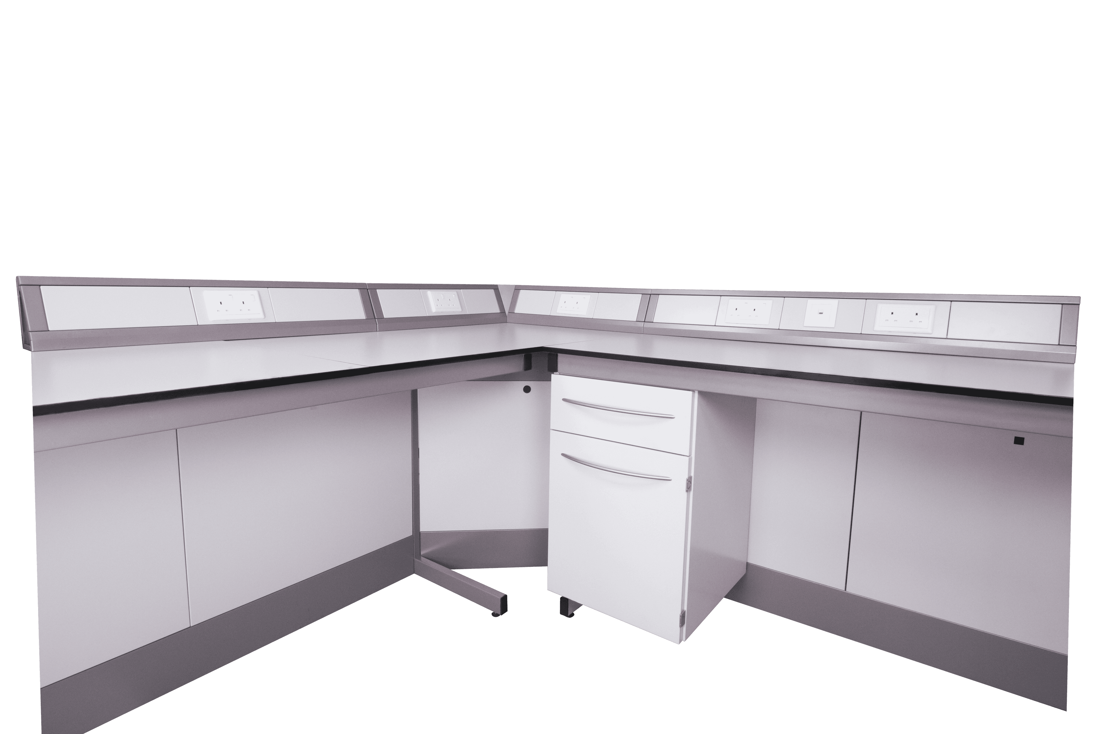 Underbench Suspended Cabinets - View 1